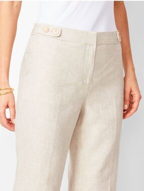 Talbots Windsor Linen Wide- Leg Slacks Pants Size 6p